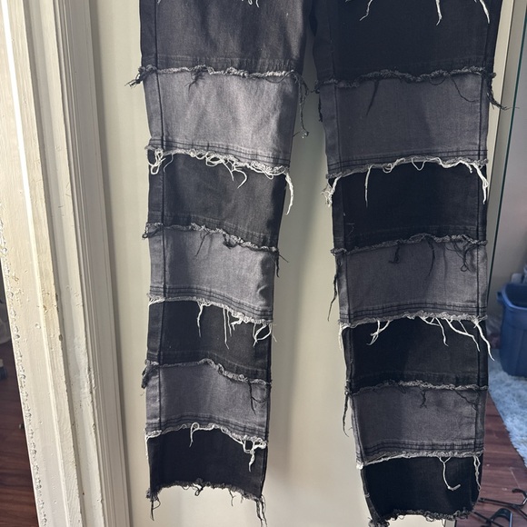 black patchwork pants - Picture 3 of 3